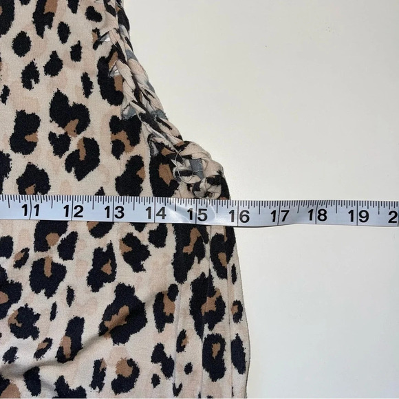 Maurices 24/7 Cream & Black Animal Print Braided Sleeve Tank Top Medium Women’s - Picture 6 of 10